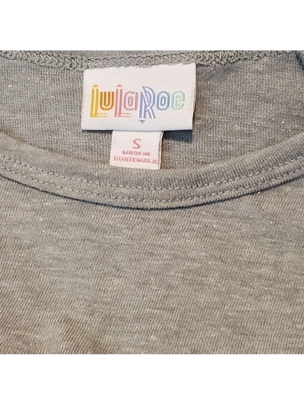 Lularoe Randy Gray Multicolored Sleeves Size Small - Picture 4 of 5